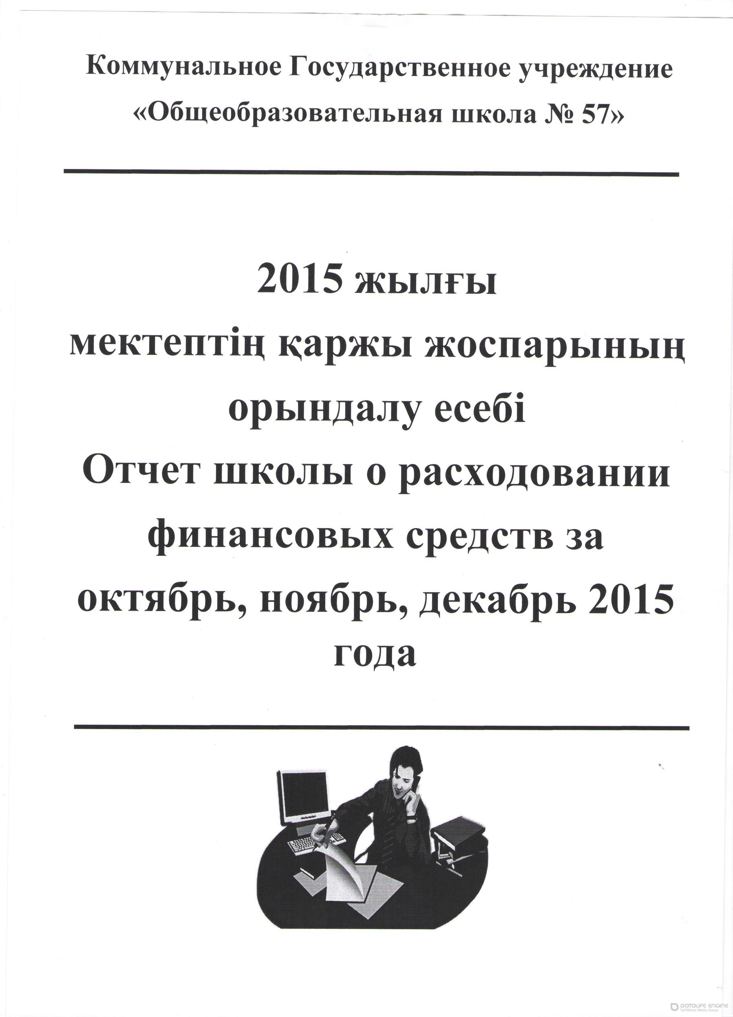 Отчет о расходовании средств за 2015 год