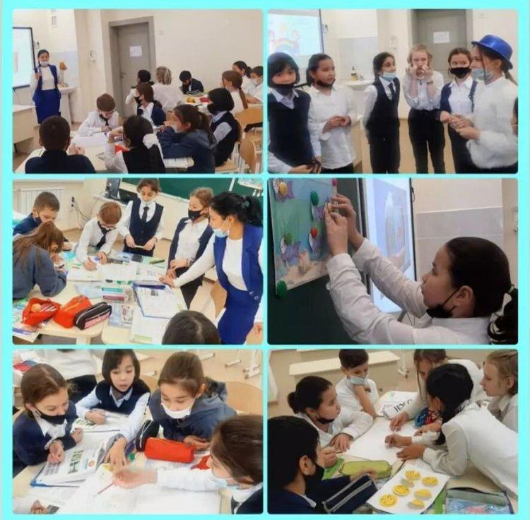 В 5 классе проведен открытый урок по казахскому языку.