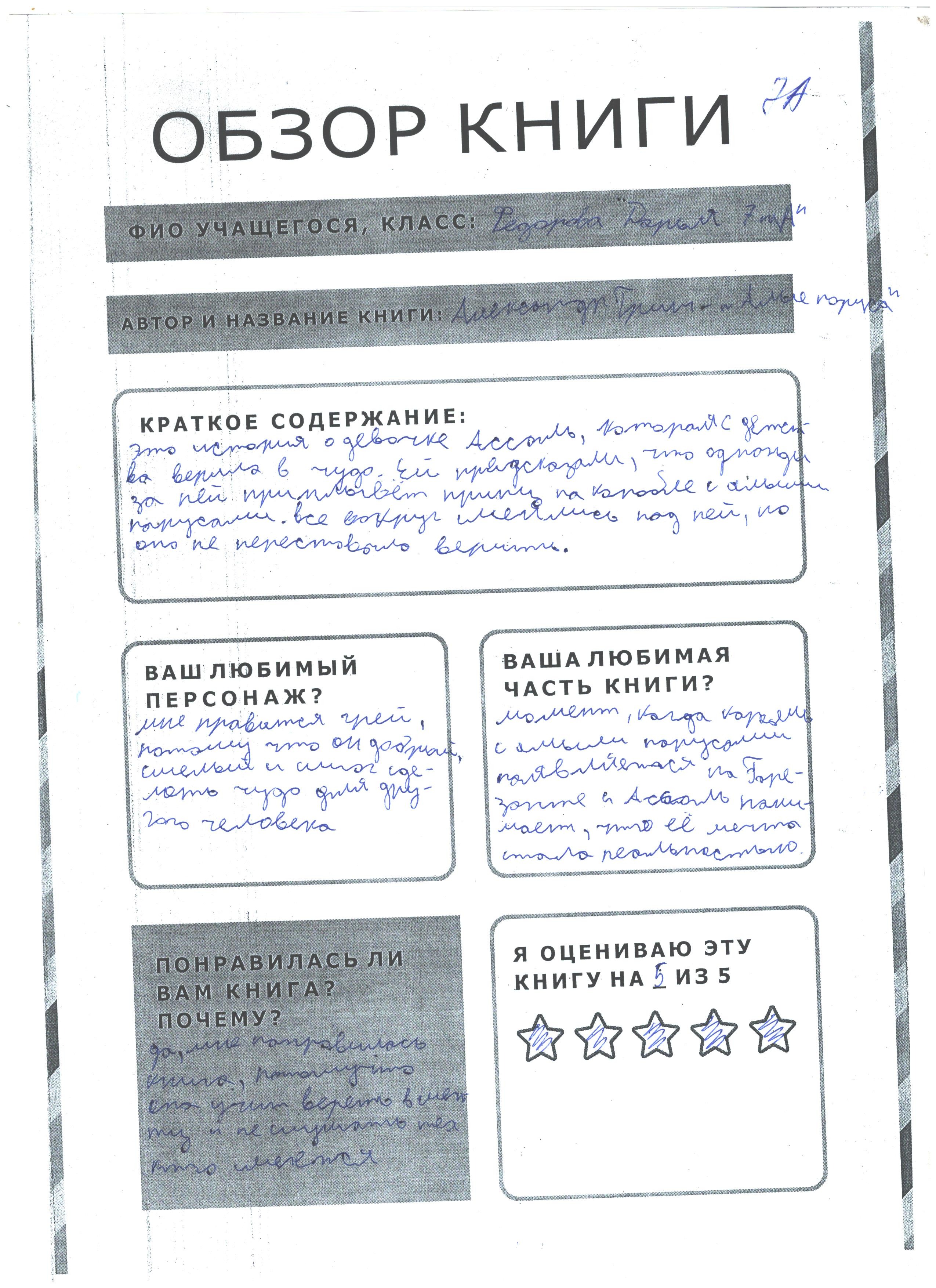 Мир книг полон чудес. 7А класс